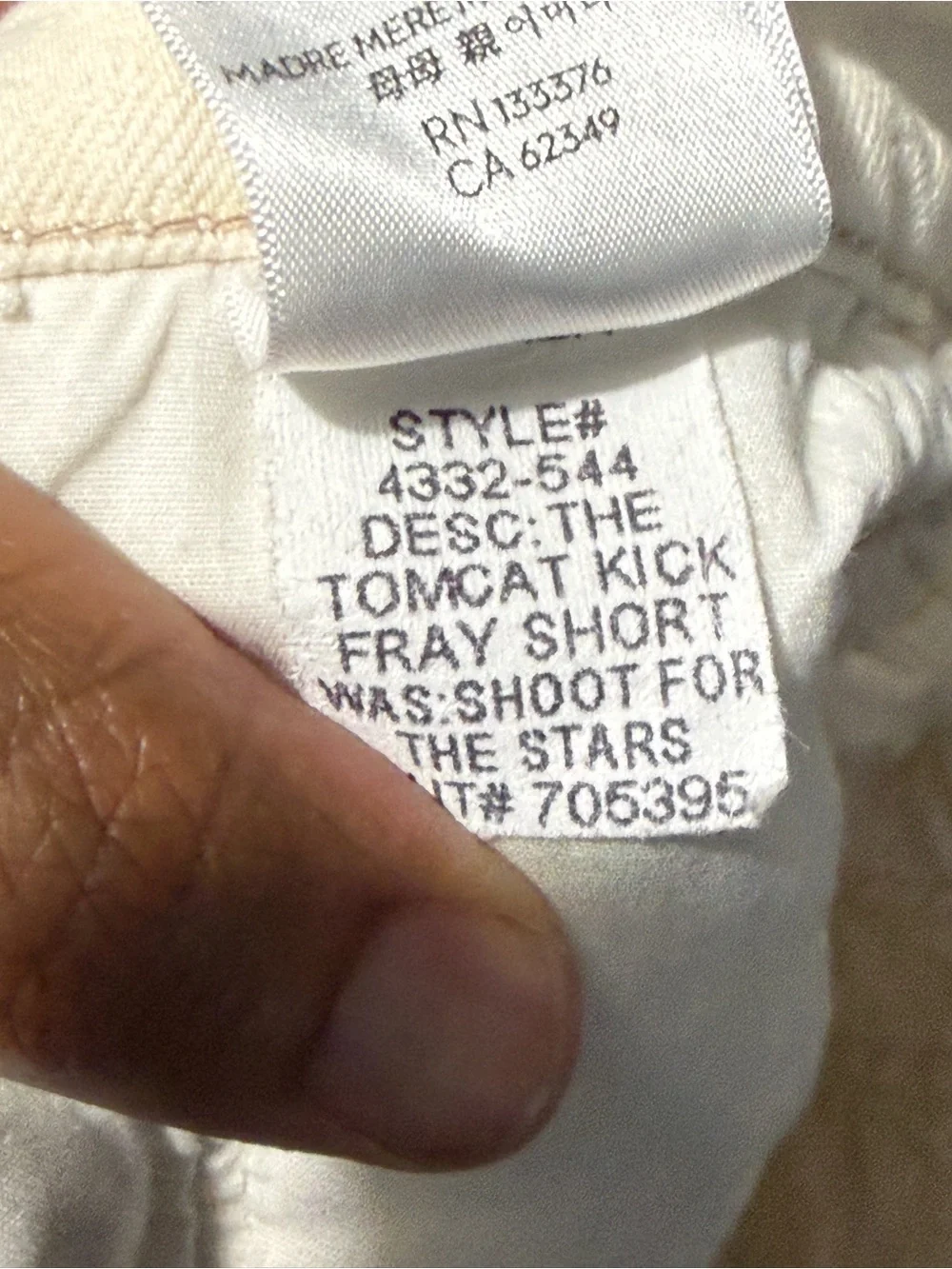 Mother Superior The Tomcat Kick Fray Shorts Women's 27 in Shoot For The Stars